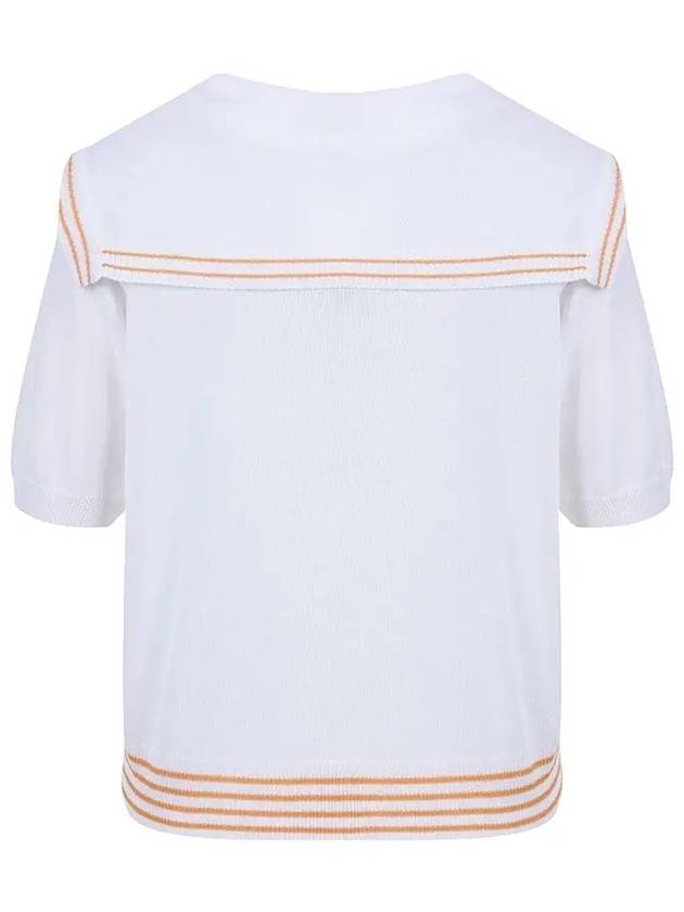 Sailor collar color combination short sleeve knit MK3MD355ORE - P_LABEL - BALAAN 3