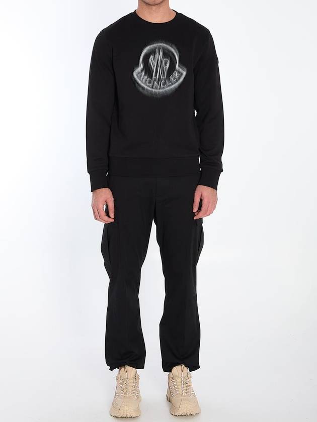 Blurred Logo Sweatshirt - MONCLER - BALAAN 6
