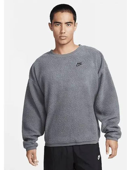 Club Fleece Winterized Crew Neck Sweatshirt Iron Grey - NIKE - BALAAN 2