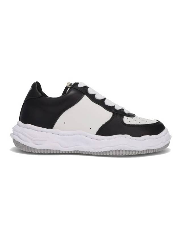 MAISON MIHARA YASUHIRO - Wayne OG Sole Leather Low Top Sneakers Black  WhiteA08FW706 BLKWHT - BALAAN