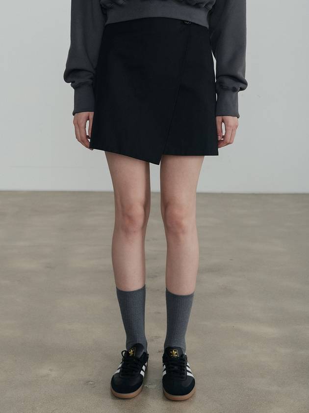Two Button Wrap Skirt Black - HARDCORE HAPPINESS - BALAAN 3