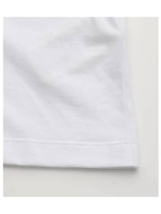 Embroided Logo Cotton Short Sleeve T-Shirt White - FENDI - BALAAN 7