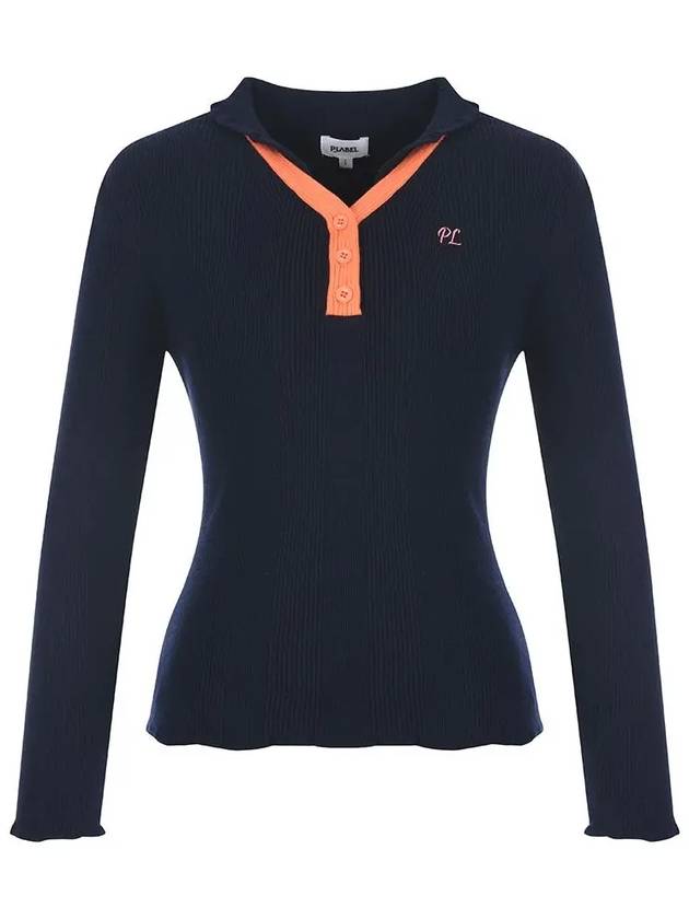 Color combination collar ribbed knit MK3AP404 - P_LABEL - BALAAN 6