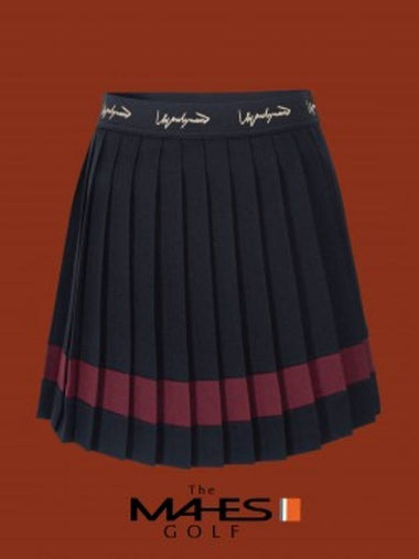 Skirt Shorts Orange Label Royal Burgundy Banded Pleated Skirt GKW9144 - MAHES - BALAAN 1