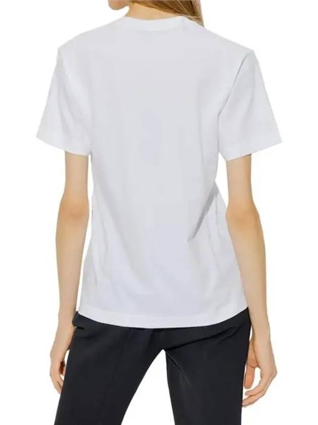 Embroided Logo Cotton Short Sleeve T-Shirt White - FENDI - BALAAN 3