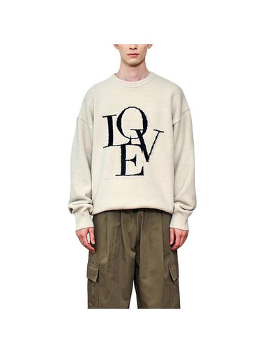 Soft Boucle Love Round Knit Top Ivory - KLOR - BALAAN 1