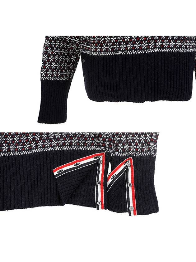 Mohair Duck Toy Motif Tweed Knit Top Navy - THOM BROWNE - BALAAN 7