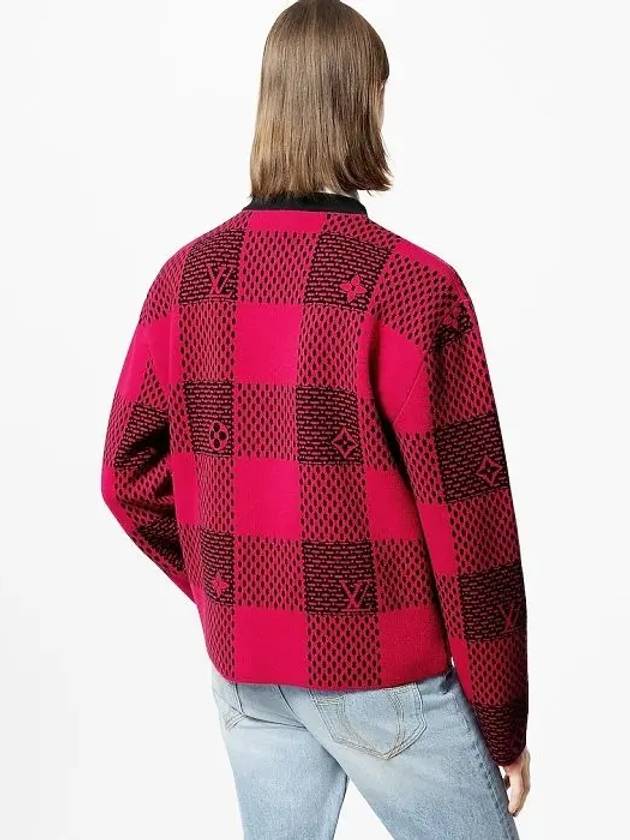 Damier Wool Crewneck Knit Top Red - LOUIS VUITTON - BALAAN 6