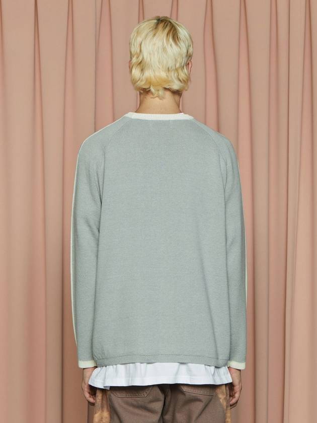Line Graphic Knit Top Grey - UNALLOYED - BALAAN 4