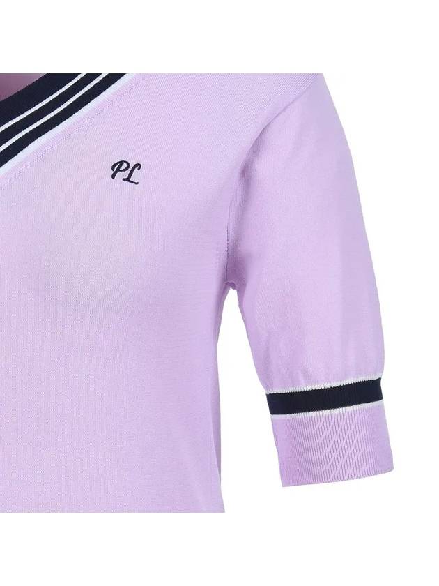V-neck short sleeve knit MK3MP350LIL - P_LABEL - BALAAN 7