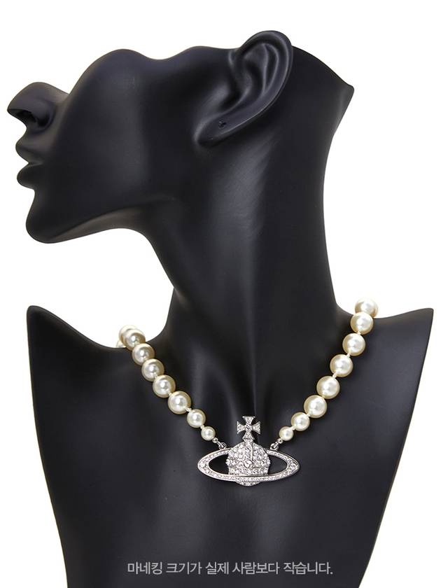 One Row Pearl Bas Relief Necklace Silver - VIVIENNE WESTWOOD - BALAAN 6