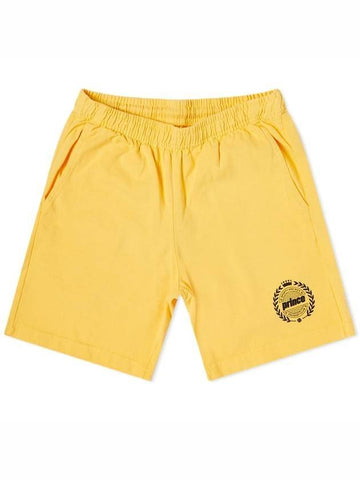 Prince Tennis Crest Gym Shorts Yellow - SPORTY & RICH - BALAAN 1