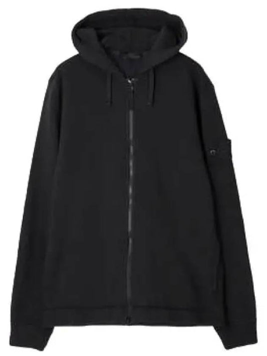 Ghost Piece Cotton Wool Fleece Hooded Zip Up Oversized Fit Men - STONE ISLAND - BALAAN 1