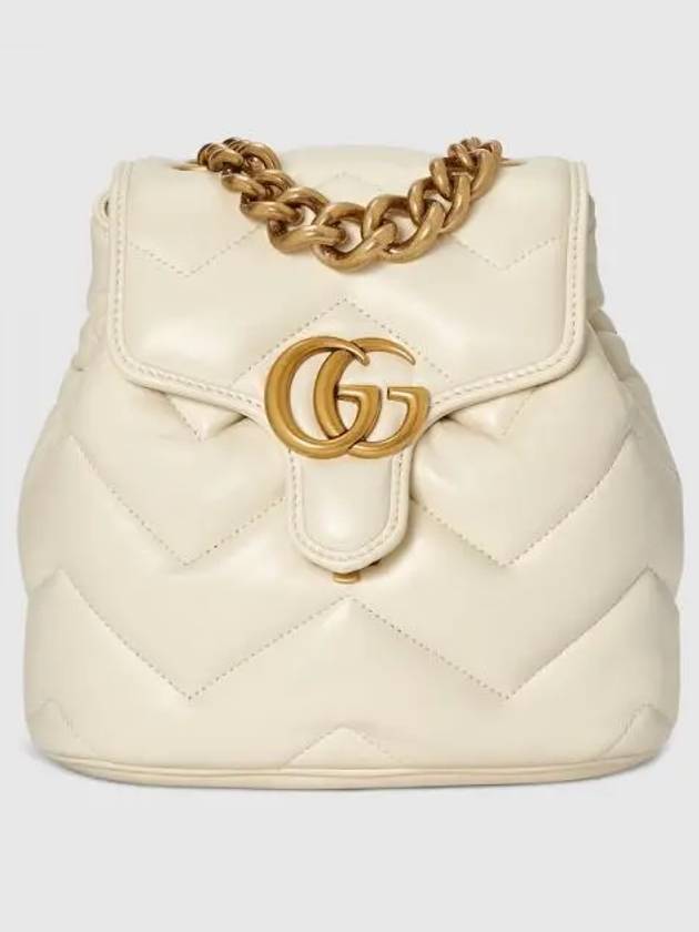 GG Marmont Matelasse Backpack White - GUCCI - BALAAN 2