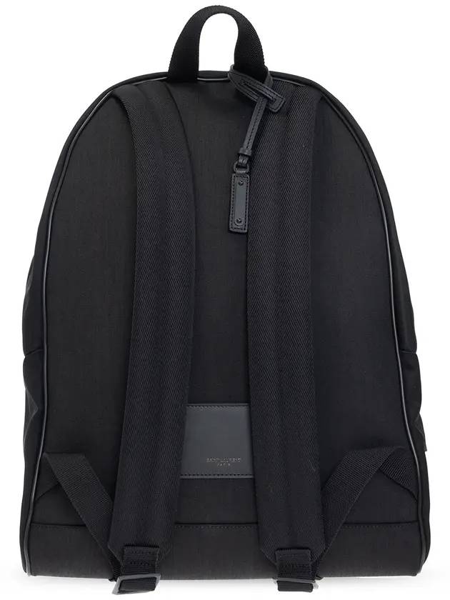 City Leather Trim Backpack Black - SAINT LAURENT - BALAAN 4