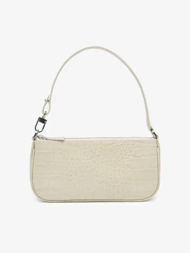 Refurbished Women s Rachel Crocker Embossed Leather Shoulder Bag Beige 18FWRCLSCEDMEDCE - BY FAR - BALAAN 1