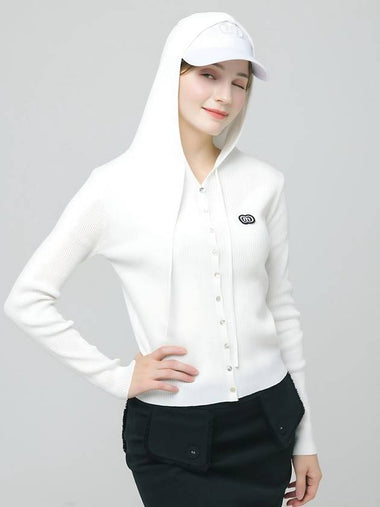 Doyou Know MC Women s Hooded Span Rib Tissue White Cardigan DO6242KT13 1 - DOYOUKNOWMC GOLF WEAR - BALAAN 1