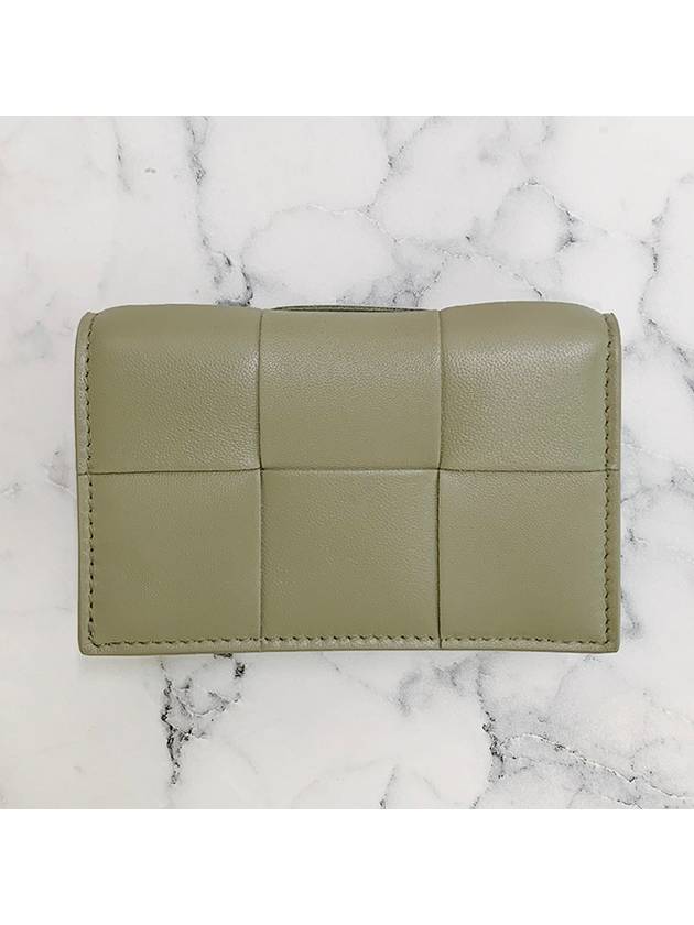 Intrecciato Flap Card Wallet Travertine - BOTTEGA VENETA - BALAAN 5