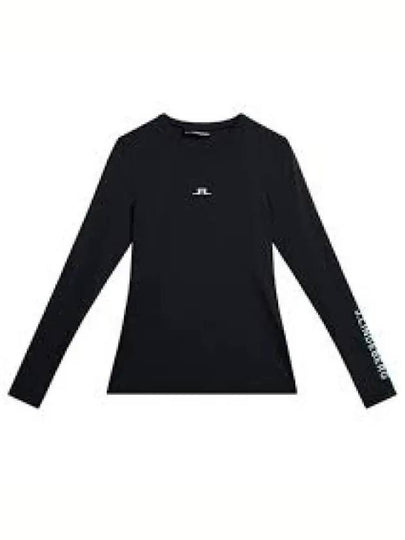 Tekla Crew Neck Slim Fit Long Sleeve T-Shirt Black - J.LINDEBERG - BALAAN 2