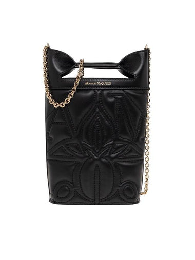 The Bow Pouch Shoulder Bag Black - ALEXANDER MCQUEEN - BALAAN 1