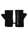 Men's Lettering Logo Black Gloves - STONE ISLAND - BALAAN 1