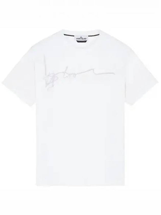 Logo Ink Short Sleeve T-Shirt White - STONE ISLAND - BALAAN 2