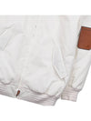 Sleeve Pocket Zipper Linen Bomber Jacket White - LORO PIANA - BALAAN 8