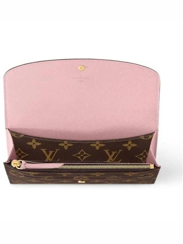 Emilie Monogram Long Wallet Rose Ballerine - LOUIS VUITTON - BALAAN 4