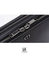 CD Icon Logo Pouch Leather Cross Bag Black - DIOR - BALAAN.