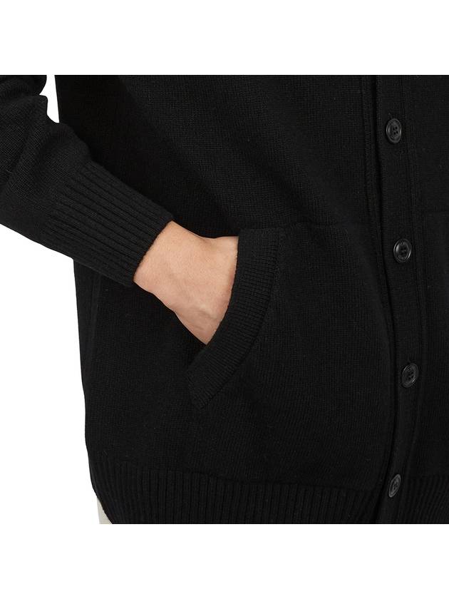 Lambswool GRS Buttoned Cardigan Black - CP COMPANY - BALAAN 8