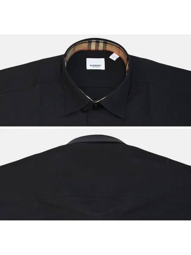 SHERFIELD Cotton Short-Sleeved Shirt Black - BURBERRY - BALAAN 6