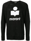 Kieffer Logo Print Linen Long Sleeve T-Shirt Black - ISABEL MARANT - BALAAN 2