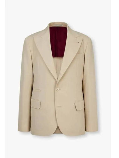 10 ePoint Men s Peaked Lapel Kapok Cotton Jacket Beige - BRUNELLO CUCINELLI - BALAAN 1