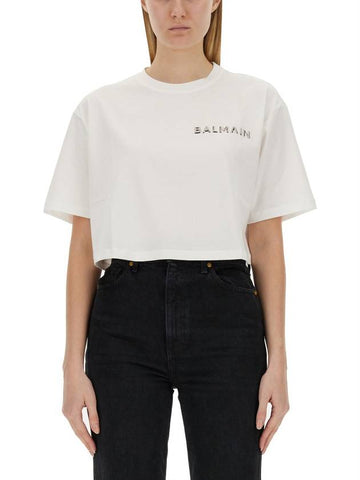 LOGO PRINT T-SHIRT - BALMAIN - BALAAN 1