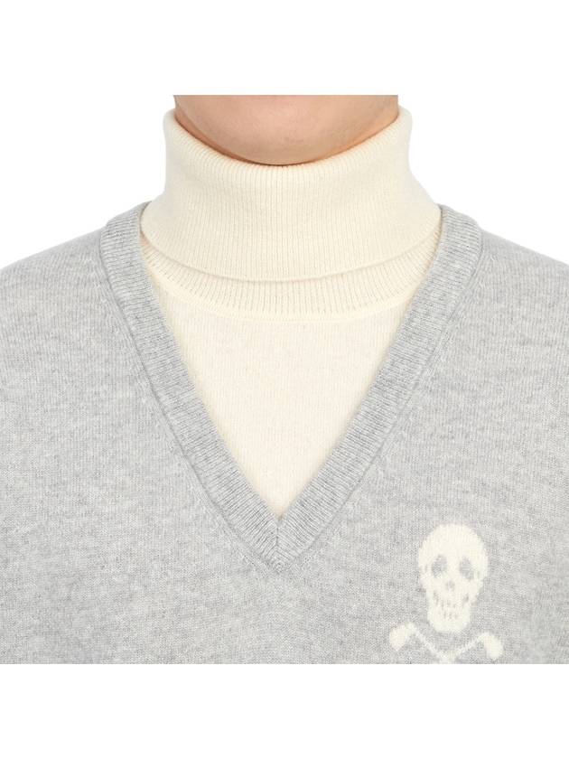 Men's Cedecim Cashmere Layered Neck Sweater Heather Gray - MARK & LONA - BALAAN 7