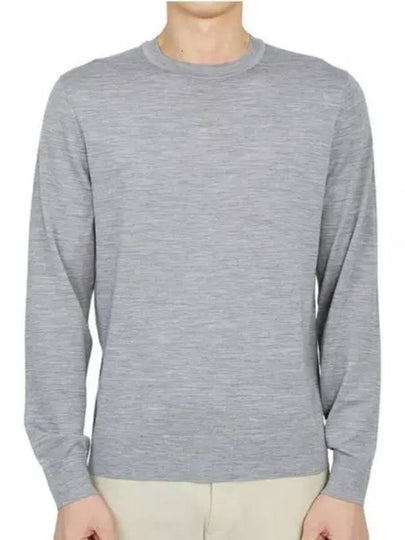 Crew Neck Wool Knit Top Grey - THEORY - BALAAN 2