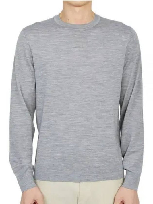 Regal Wool Crew Neck Long Sleeve T-Shirt Gray - THEORY - BALAAN 2