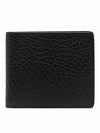 Stitched Leather Bifold Half Wallet Black - MAISON MARGIELA - BALAAN 4