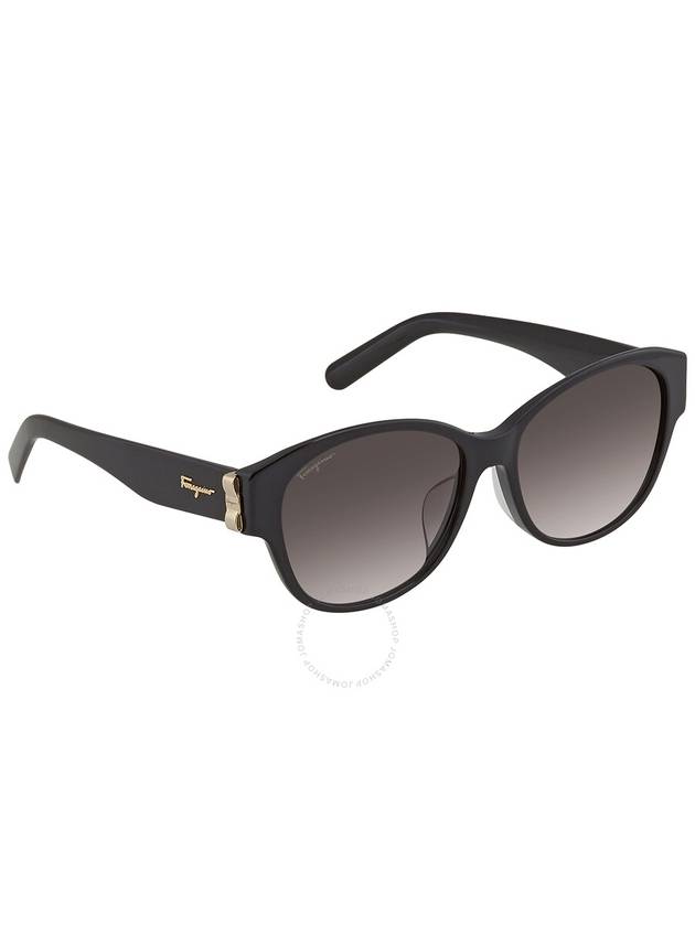 Salvatore Ferragamo Gray Round Ladies Sunglasses SF974SA 001 58 - SALVATORE FERRAGAMO - BALAAN 3