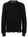 Men's Layered Striped Wool Knit Top Black - MAISON MARGIELA - BALAAN 2