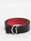 CL Logo Leather Belt Black - CHRISTIAN LOUBOUTIN - BALAAN.