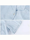 Chambray Logo Denim Shirt Light Blue - MIU MIU - BALAAN 7