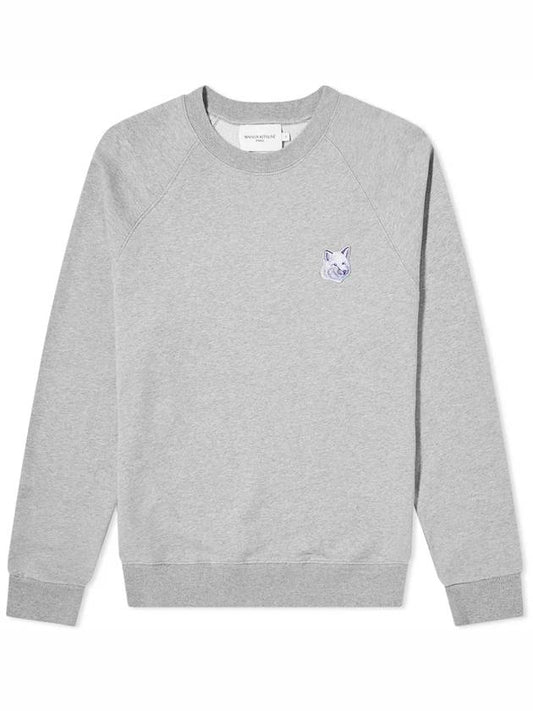 Cool Tone Fox Head Patch Clean Sweatshirt Gray Melange - MAISON KITSUNE - BALAAN 1