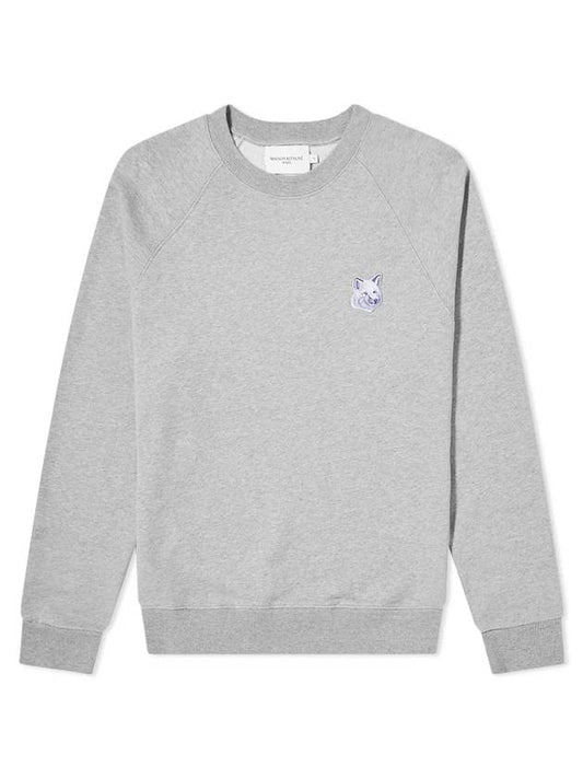 Cool Tone Fox Head Patch Clean Cotton Sweatshirt Grey Melange - MAISON KITSUNE - BALAAN 1