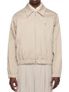 De Coeur Logo Zip-up Jacket Light Beige - AMI - BALAAN 3