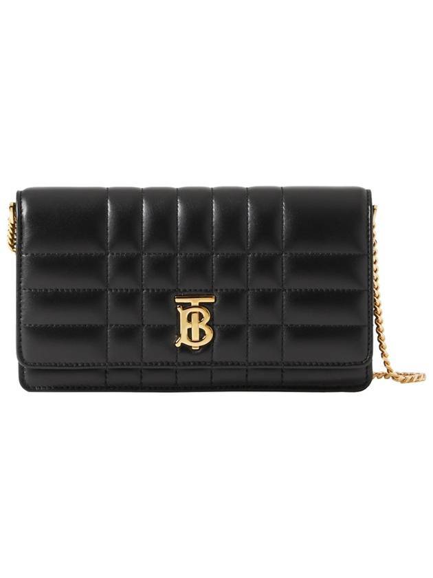 Lola Gold Logo Quilted Mini Cross Bag Black - BURBERRY - BALAAN 1