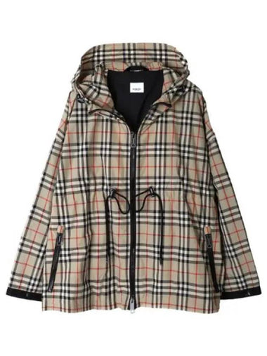 checked hooded jacket - BURBERRY - BALAAN 1