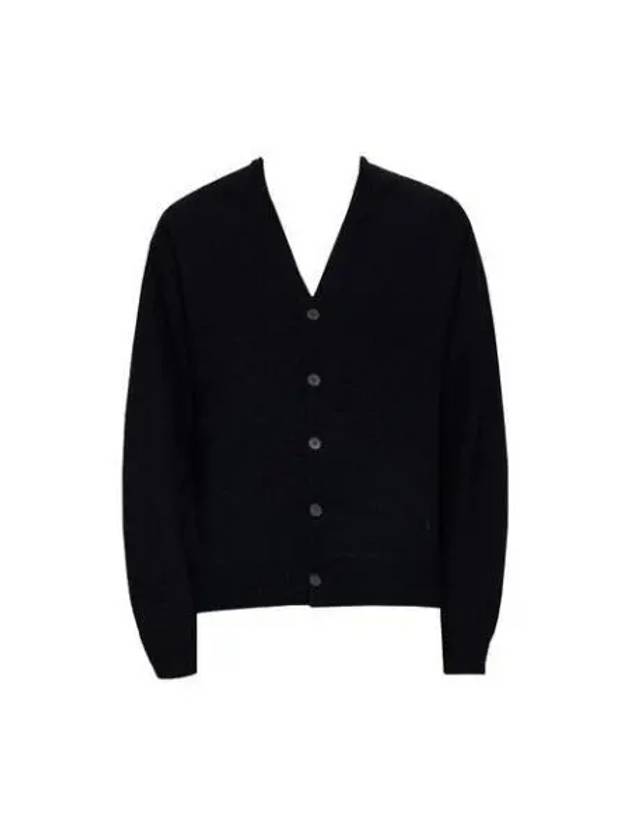 Men's Essential V-Neck Cardigan Black - WOOYOUNGMI - BALAAN 1