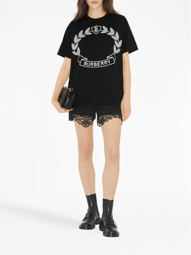 Oak Leaf Logo Short Sleeve T-Shirt Black - BURBERRY - BALAAN 4