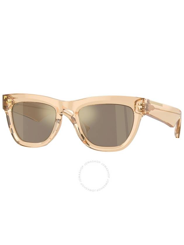 Burberry Light Brown Mirror Gold Square Ladies Sunglasses BE4424 40635A 52 - BURBERRY - BALAAN 1